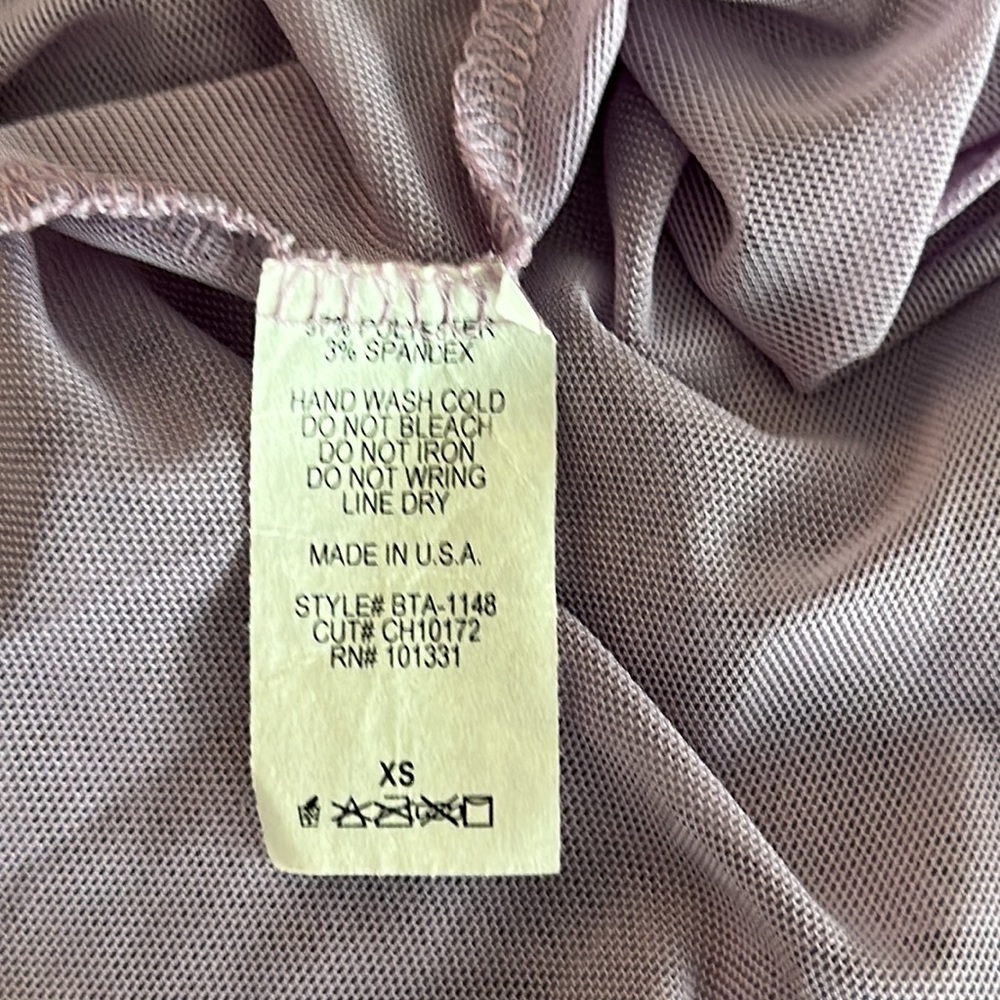 Y2K Vintage Charlotte Russe Sheer V-Neck Fairy Purple Blouse NEW Size XS - Picture 5 of 8